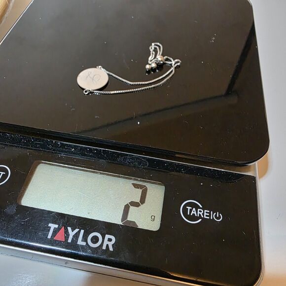 ATI Sterling Silver 925 Letter "L" Engraved Disc Bolo Slide Bracelet Adjustable - Picture 5 of 5